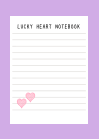 LUCKY HEART NOTEBOOK-PURPLE