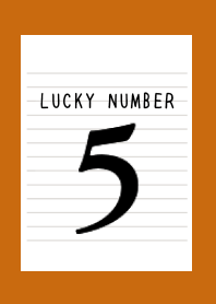 LUCKY NUMBER 5 NOTEBOOKj-TERRACOTTA