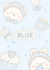 Bear and Rabbit on blue!