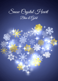 ♥ペア♥Snow Crystal Heart～Blue&Gold～