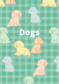 Lazy Dogs on blue green