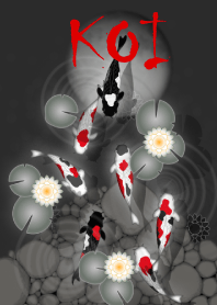 Koi under the moon