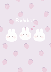 Cute rabbit and strawberry6