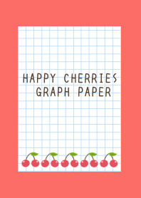HAPPY CHERRIES GRAPH PAPER/VERMILION