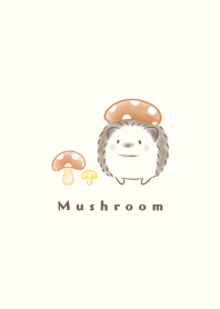 Hedgehog and Mushroom -brown-
