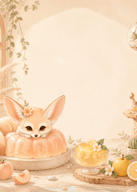 Peach Fennec Yuzu Jelly Desert