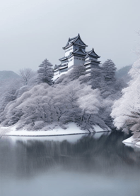 A castle in winter snow 978038