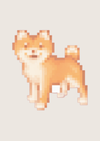 Dog Pixel Art Theme  Beige 01