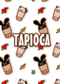 ロックなウサギとドクロちゃん♥️タピオカ