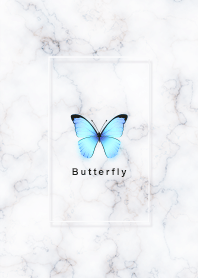 ～大理石と蝶♥ホワイト～
