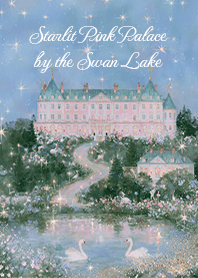 Starlit Pink Palace by the Swan Lake