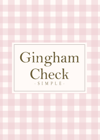 Gingham Check Natural Pink 16 -MEKYM-