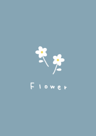 white. Flower. Blue beige.