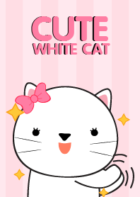 Cute White Cat Icon
