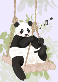熊貓胖妮的慵懶鞦韆_Purple