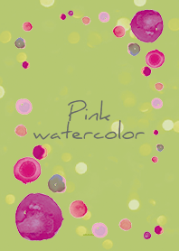 Yellow  Green : Pink watercolor
