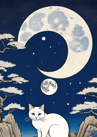 Cat under the Moon 6BC341