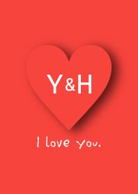 Initial Y H I Love You Line Theme Line Store