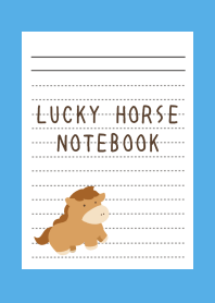 LUCKY HORSE NOTEBOOK-BLUE