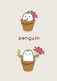 花盆呆企鵝