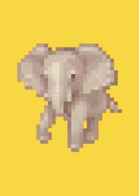 ゾウのドット絵のきせかえ Yellow 02