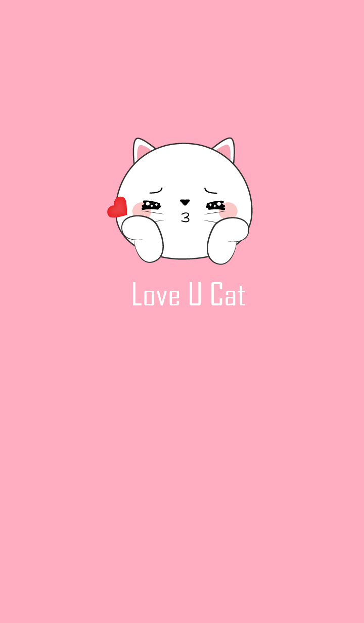 Love You White Cat Theme