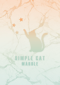 simple Cat Star Marble Gradient orange