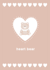 simple heart bear orange