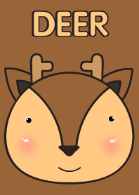Cute Face Deer theme