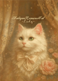 Antique Romance Cat / Lady