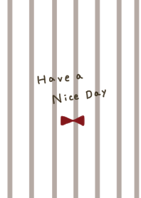 かわいいストライプとリボン。