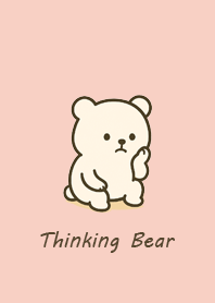 Thinking Bear(PASTEL PINK)#3