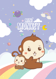 Monkey Sky Rainbow Violet