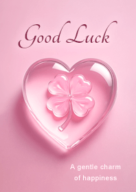 ピンク　幸運を呼ぶクローバー