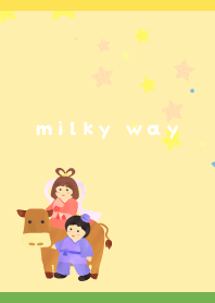 Tanabata Stars on yellow