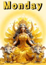Monday Goddess Lakshmi and Lord Ganesha