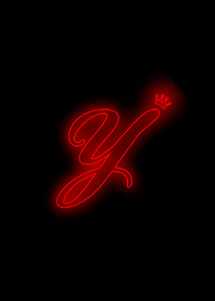 Neon Initial Y / Red