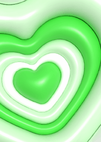 3D Lovely Heart Pop : Green