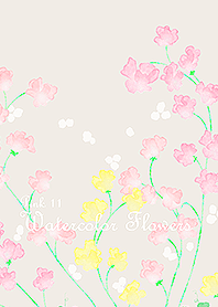 ดอกไม้สีน้ำ(สวีทพี)/สีชมพู 11.v2