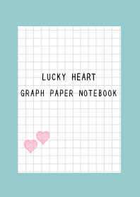 LUCKY HEART GRAPH PAPERj-DUSTY MINTGREEN