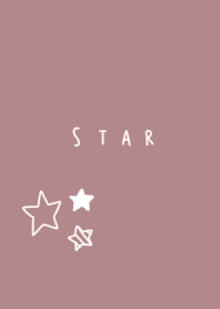 Dull pink and stars. One point simple.
