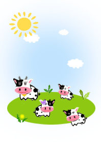 Lucky cow family