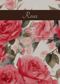 Noble Roses on brown