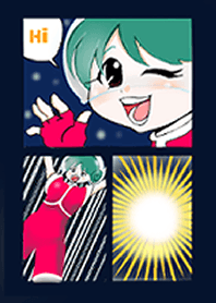 "Cartoon"Space girl