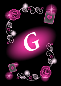 G-Initial- Pink Rose Illumination