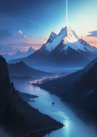 Morning Night Mountain NKVy