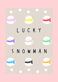 NINE LUCKY SNOWMEN-SNOWMAN-PINK