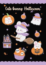 Cute bunny Halloween (black)