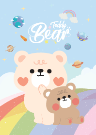 Teddy Bear Sky Galaxy Blue