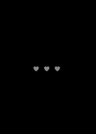 3 hearts /black gray/